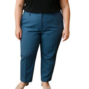 Worthington Womens Blue Trousers Size 18W Cotton Blend